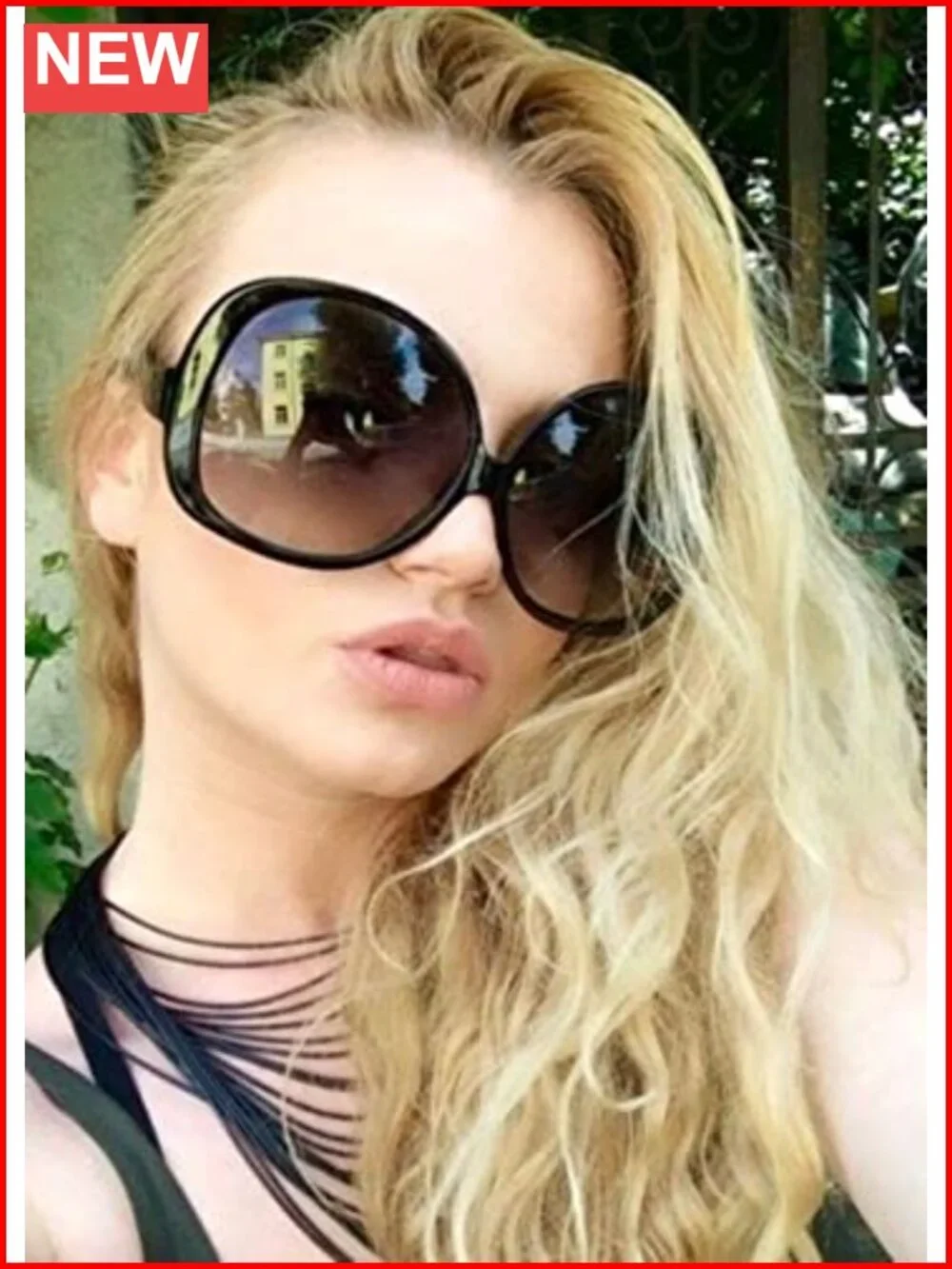 Oversized Wrap Around Sunglasses Vintage Style Women
